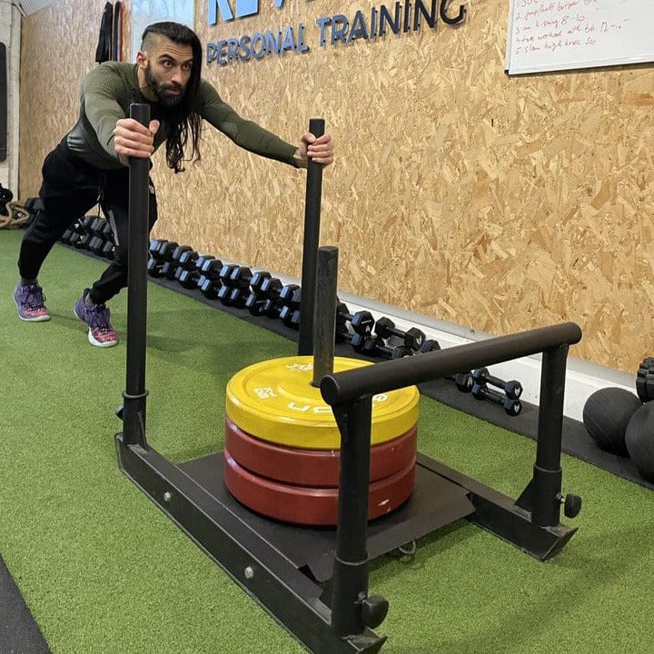 IS Athletic Strength Conditioning Workout Landmine Sledge Gym